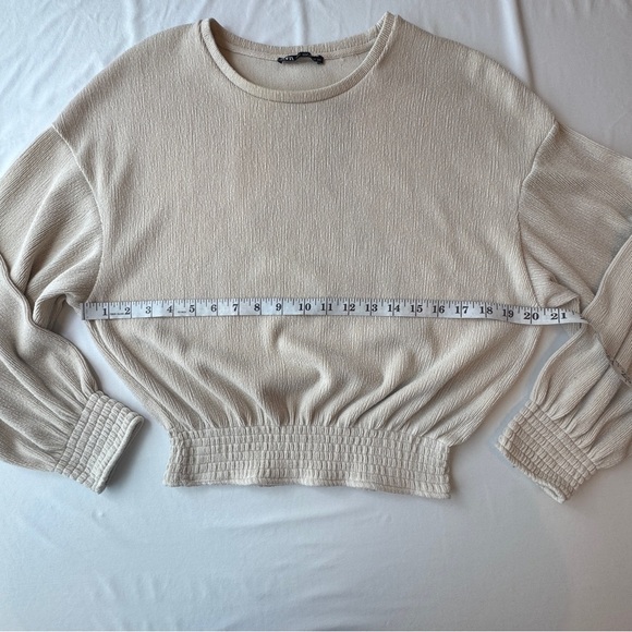 Zara Beige Knit stretchy Sweater small - Picture 5 of 13